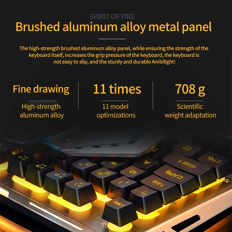 Механическая клавиатура Hannord игровая и мышь с подсветкой для компьютера