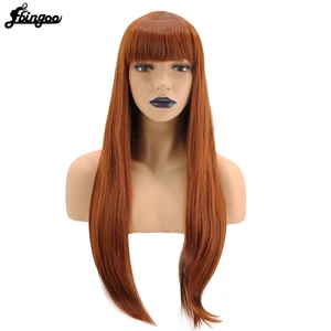 Ebingoo высокотемпературные волосы длинные прямые 613 Платиновые светлые парики оранжевый синтетический парик для женщин косплей парик