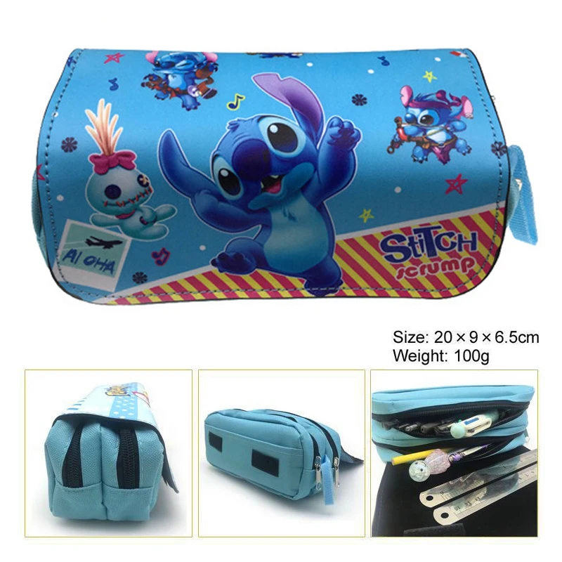 Чехол-книжка с рисунком из мультфильма Disney Stitch черный школьный портфель подарок
