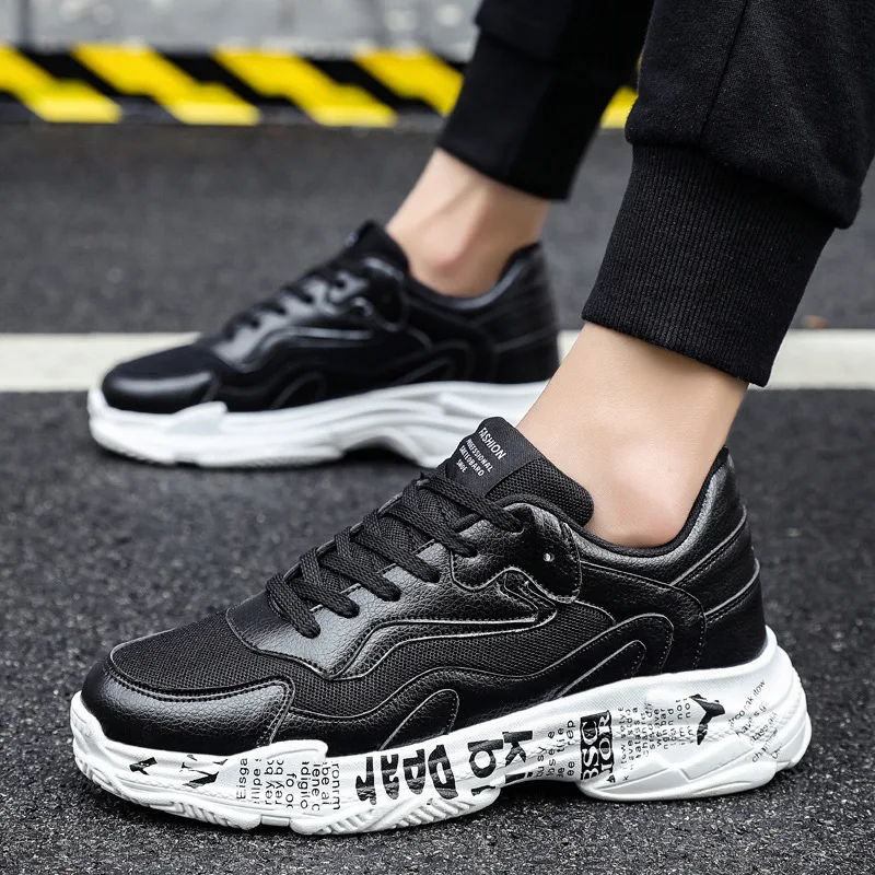 

new outdoor leisure sports men's shoes mesh breathable men's small white shoes sports running shoes trend versatile leisure