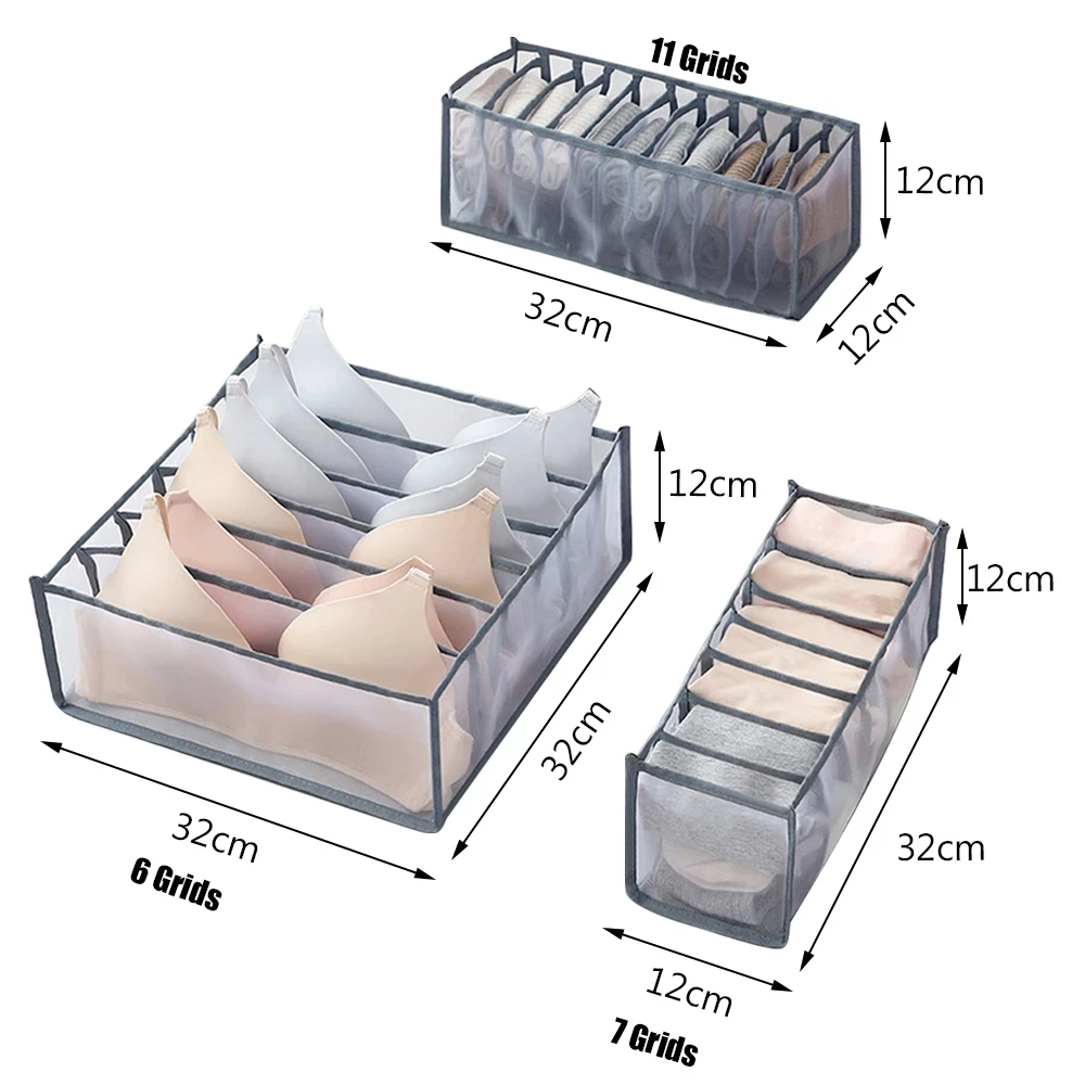 

Underwear Panties Socks Storage Box, Foldable Household Clothes Wardrobe Drawer Sorting Organizer, Underwear Socks Bra Storage