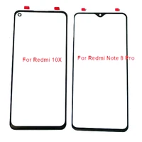 10pcslot touch panel replacement for xiaomi redmi note 8 9 pro note 7 note 6 5 lcd front outer screen glass lens repair part