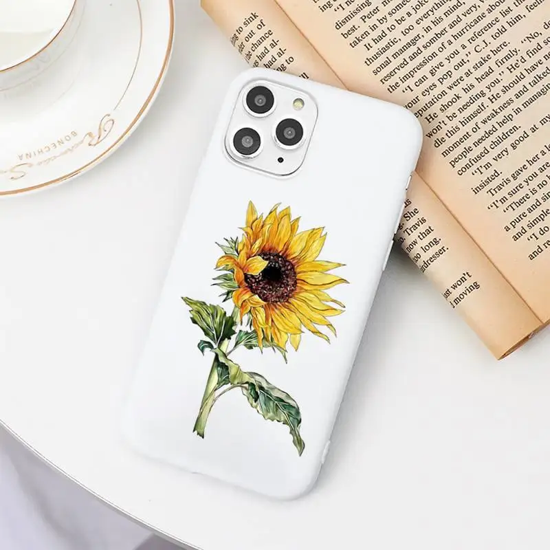 

Summer daisy flowers yellow Phone Case Candy Color for iPhone 6 6S 7 8 11 12 XS X SE 2020 XR mini pro Plus MAX funda