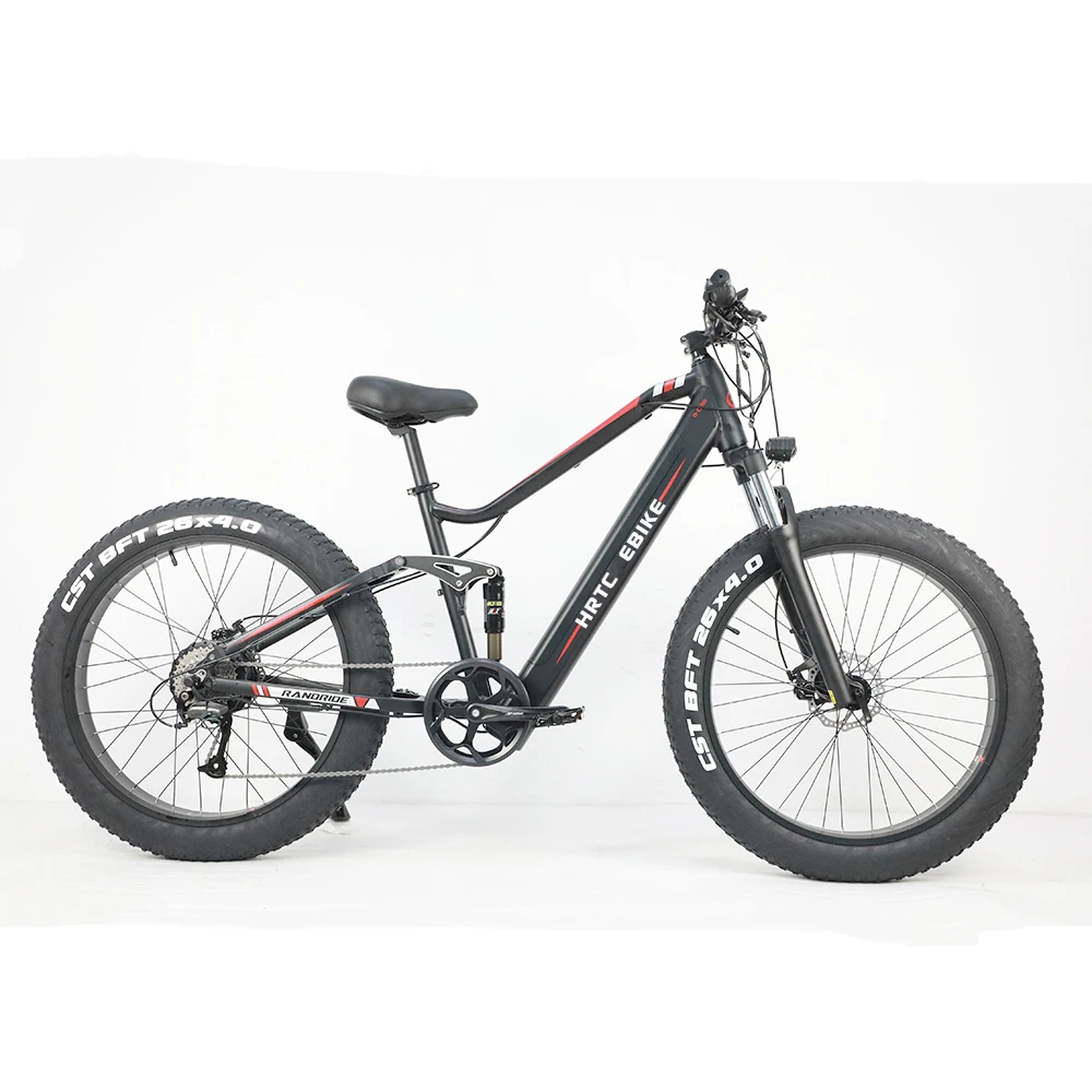 Электровелосипед с электроприводом фэтбайк амортизацией и мягким хвостом 26