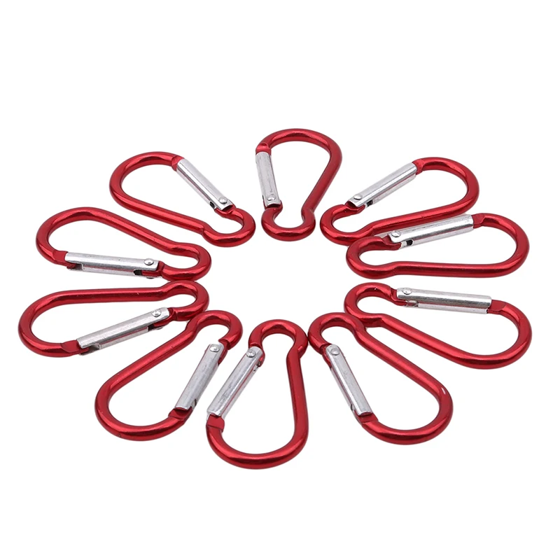 

10 шт., инструменты для кемпинга на открытом воздухе, алюминиевый карабин, оборудование для охоты, набор для выживания, замок, карабин, мини, с...