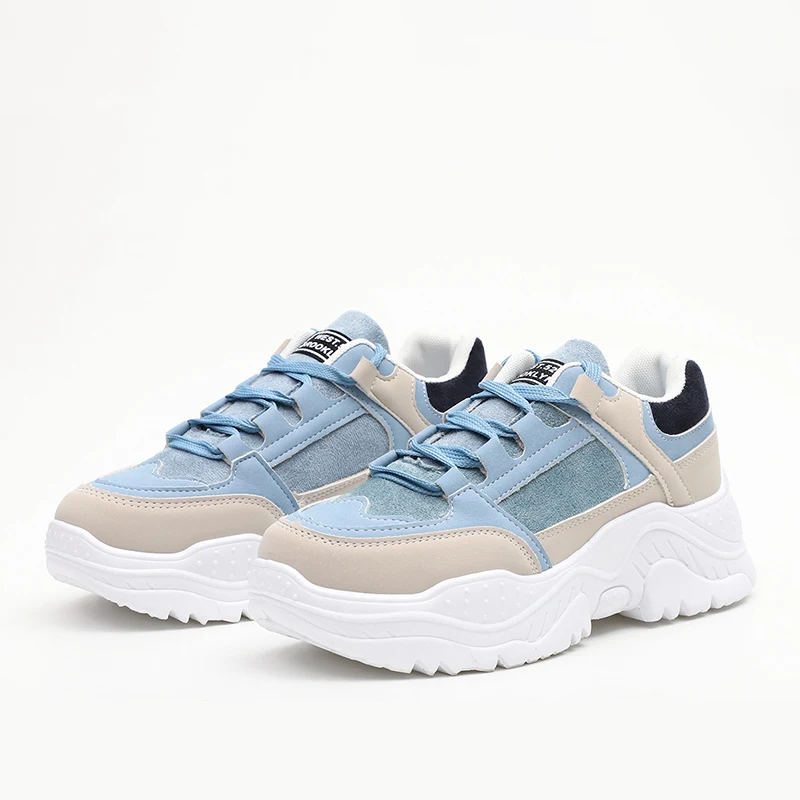 MCCKLE Shoes Women Sneakers Platform Lace Up Mixed Color Ladies Suede Flat Fashion Vulcanized Casual Comfort Footwear Autumn