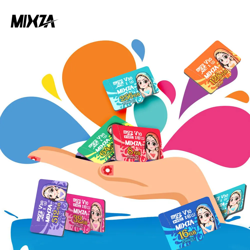Карта памяти MIXZA Goddess, 256 ГБ, 128 ГБ, 64 ГБ, U3, 80 МБ/с./с, 32 ГБ, Micro sd карта, класс 1, класс 10, UHS-1, флеш-карта, память, Microsd, TF/sd карта