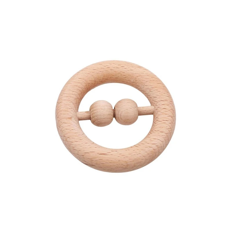 Let's Make Baby Toys Rattles For Newborns Bed Bell Wooden Ring 0-12 Months Beech 1PC Animal Panda Wood Teether Educational | Игрушки и