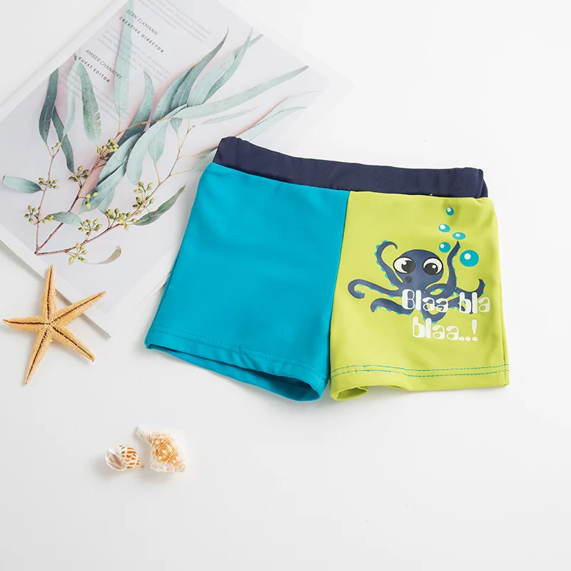 

2021 New Boys' swimming trunks Octopus beach pants children's hot spring swimming trunks Beach Wear