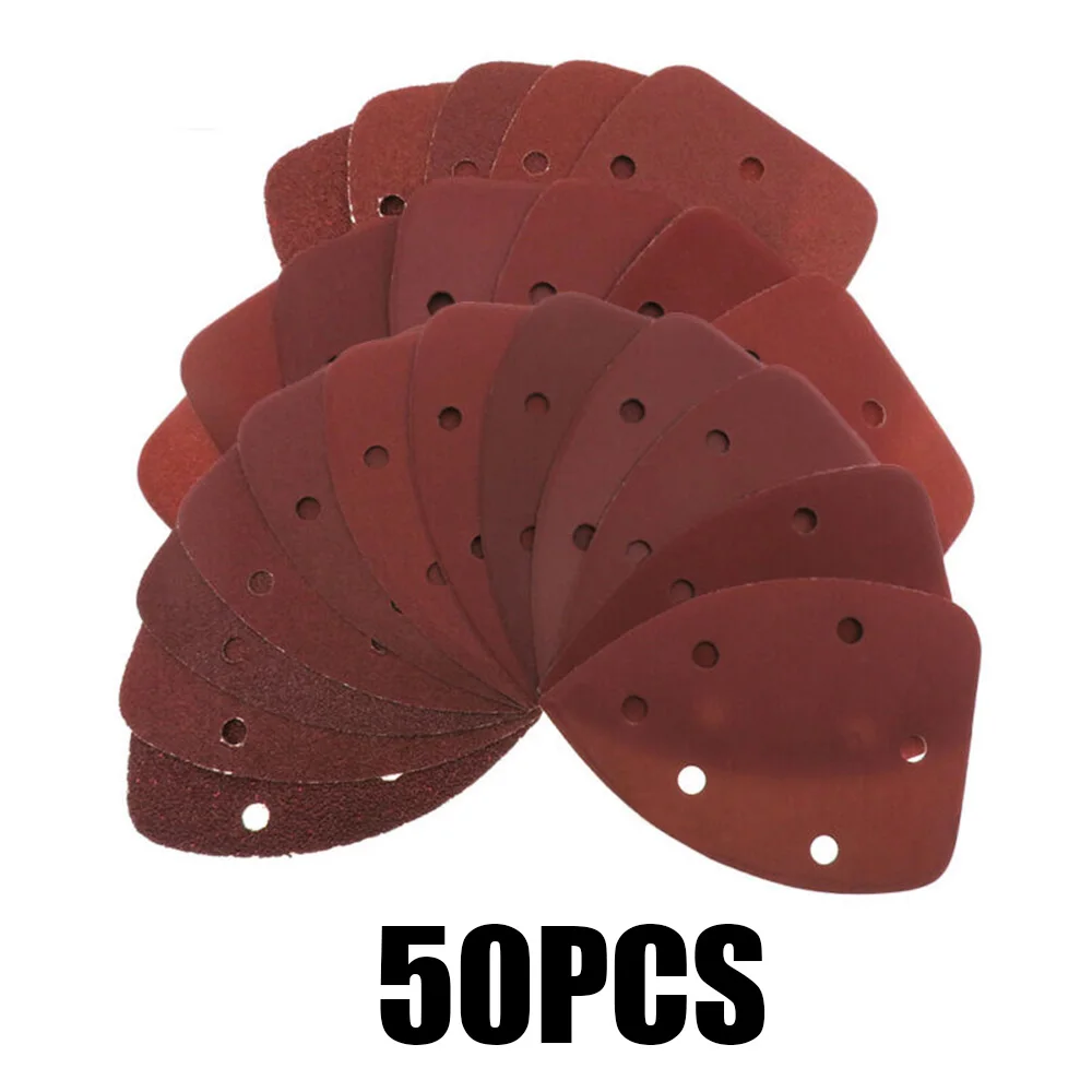 

50pcs/Set 140x90mm 40/80/120/180/240 Grits Sandpaper Mouse Polisher Grinder Sander Pad Attachment Abrasive Tools