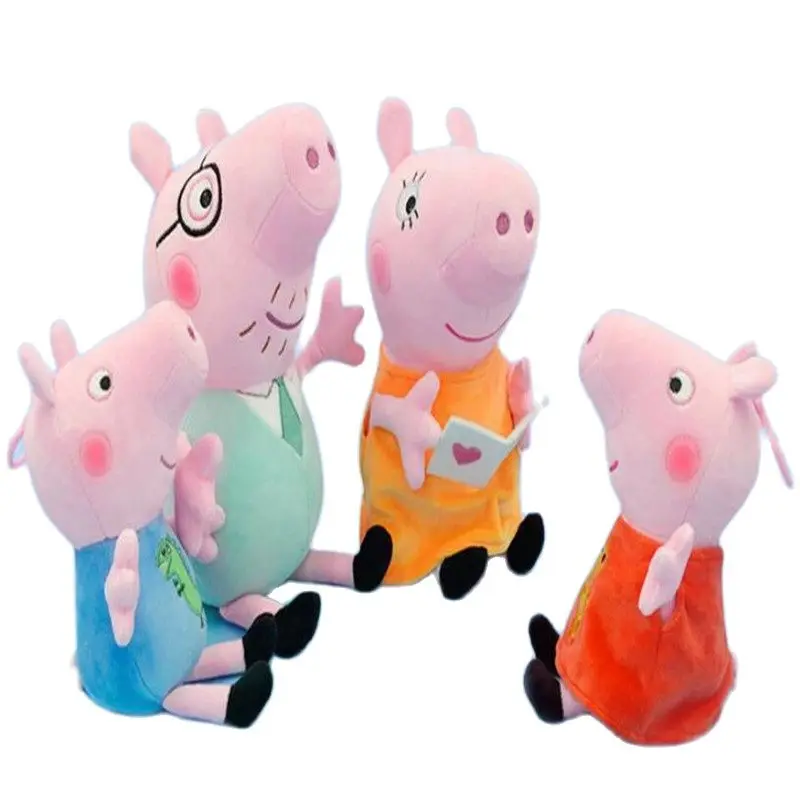 

4 Pcs/Set 19-30 CM Plush Toys Stuffed Doll Cartoon Animal Pig Family Pack Children Gifts