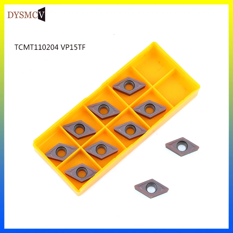 

Твердосплавные вставки TCMT110204 VP15TF для внутренней обточки, режущие инструменты для токарного станка с ЧПУ, 10 шт.
