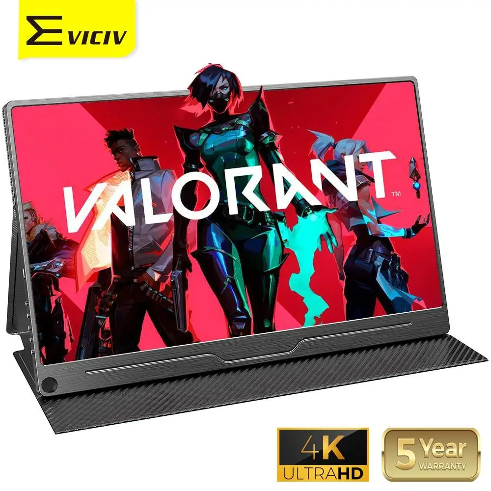 EVICIV 4K игровой монитор PS4 Xbox ПК компьютер Valorant 12 5 портативный Экран 3840x2160 мобильный