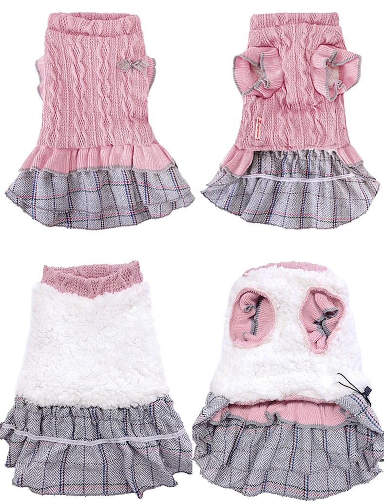HOOPET собака одежда теплая,vestidos para perritas верхняя одежда для щенков костюм для животного пальто зимняя одежда для собак мягкий свитер Костюмы для маленькие собачки чихуахуа