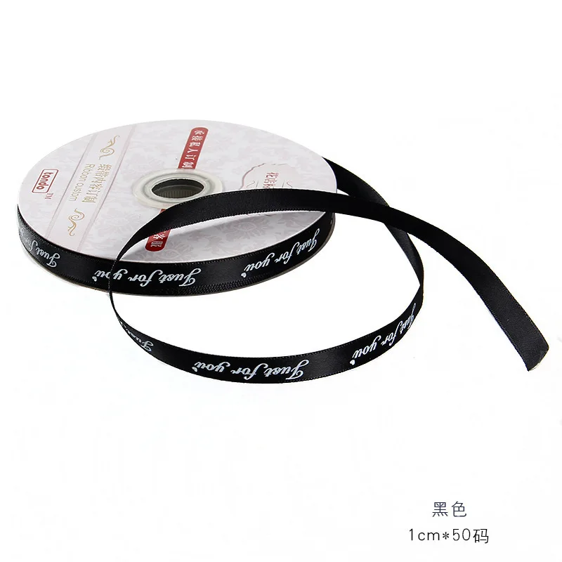 10 мм лента с английскими иероглифами цветочная упаковка корсажная атласные