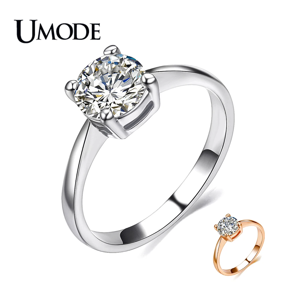 UMODE совершенно новые обручальные кольца с ореолом для женщин модные розовое