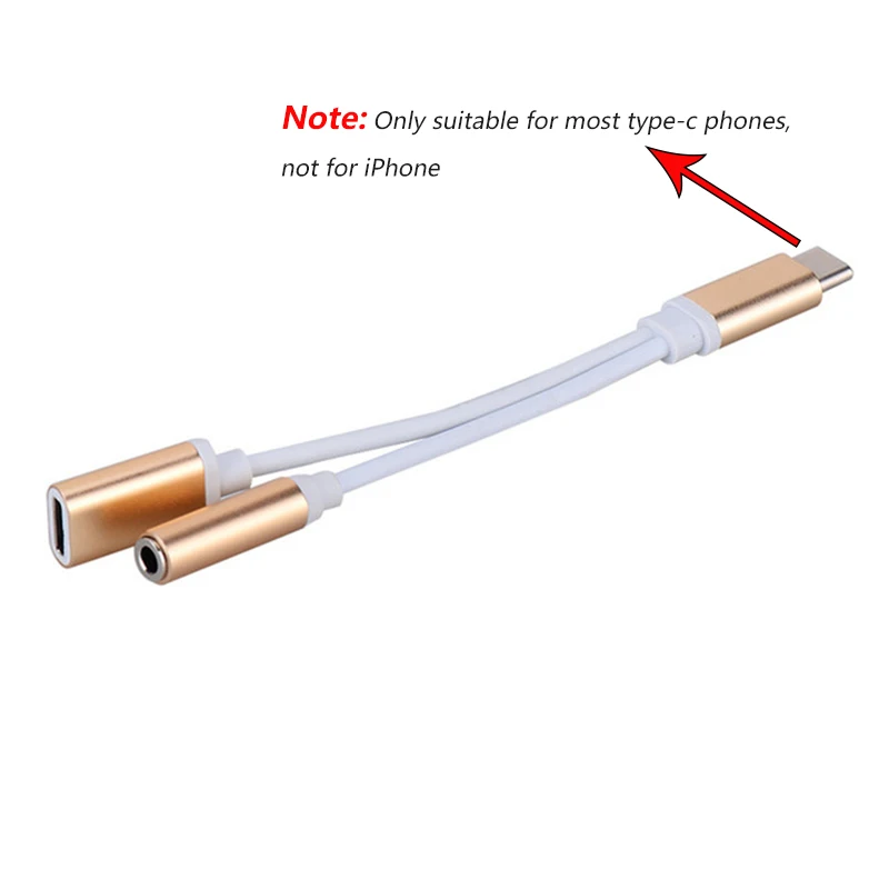 02 2in1 Тип usb C до 3,5 мм Джек аудио Разветвитель USB C наушники кабель, адаптер для зарядки USB-C до 3,5 на обоих концах для подключения внешних устройств к автомагнитоле для мобильного телефона - Цвет: 02