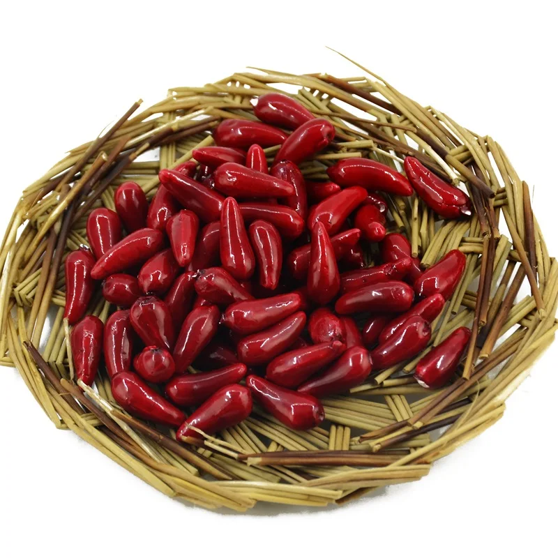 chili Дешевые 20 шт Мини Чили украшения искусственные вечерние свадебные семья Рождество когнитивные игрушки Моделирование пены ягоды - Цвет: chili