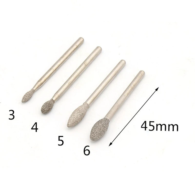 

1 шт., алмазная шлифовальная головка shank3 мм, 3/4/5/6 мм