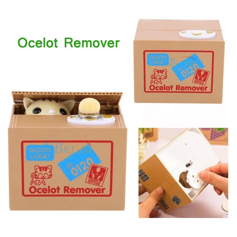 1 шт. горячая Распродажа Автоматизированная Cat украсть монета копилка экономия