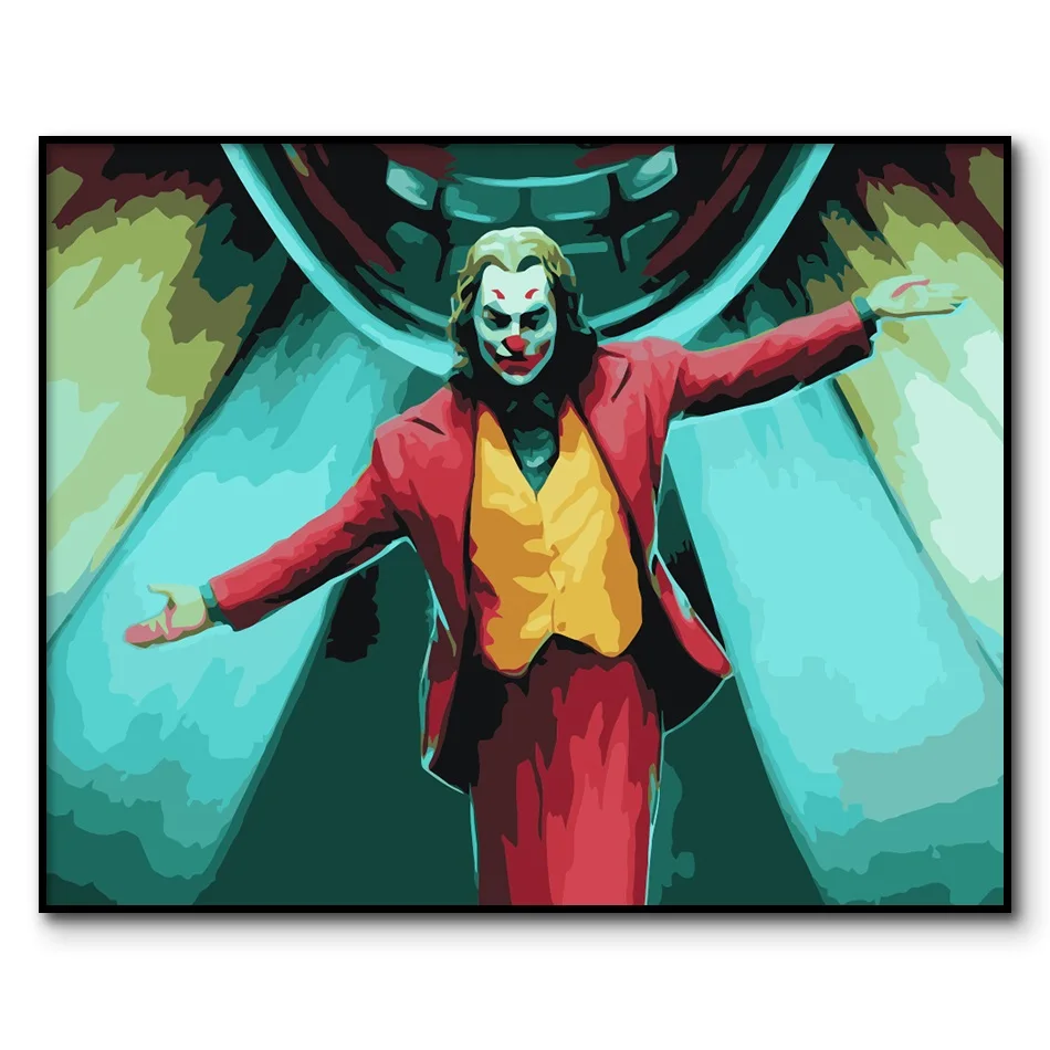 Плакат с джокером Раскрашивание по номерам обрамление фильмов для взрослых