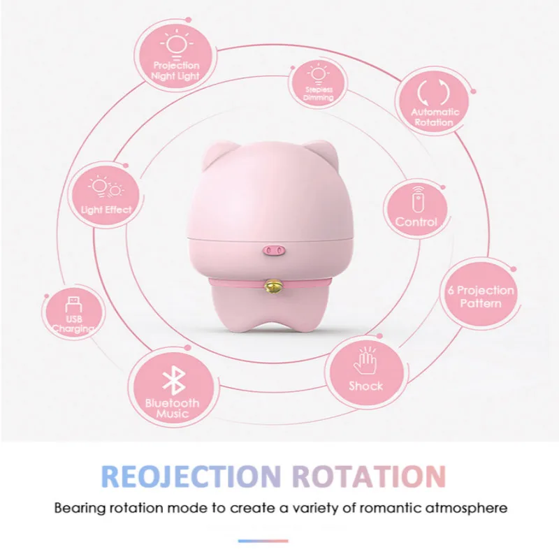 Креативный Bluetooth-динамик романтическая вращающаяся Светодиодная лампа-проектор
