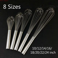 bigger size egg beater whisk length 1012141618202224 inch stainless steel strengthening hand kitchen tool baking 16 wires