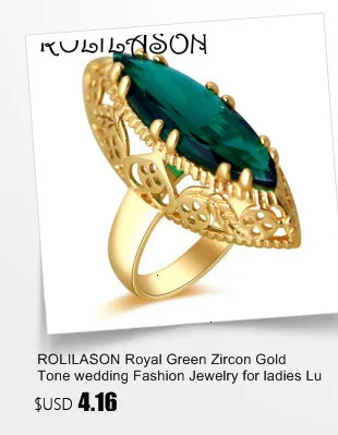 ROLILASON, Королевский гранат, кольца для женщин, золотой тон, никель, свинец, модные ювелирные изделия, огромный красный циркон, Кристальные кольца, США, Sz JR2026