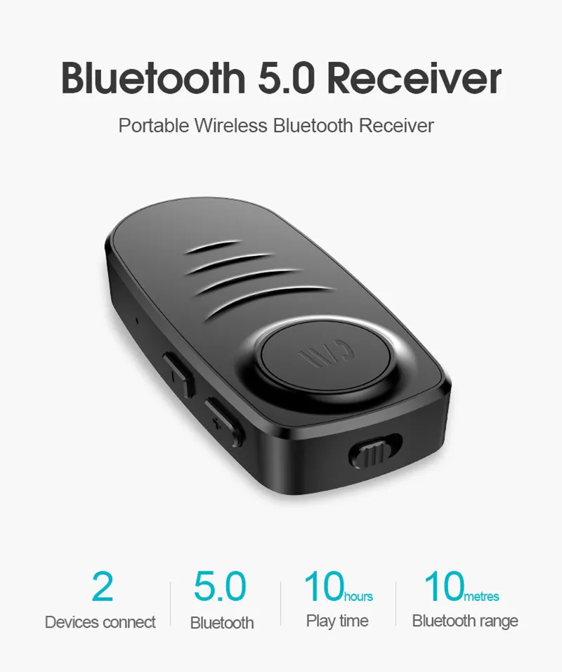 10 H разъем AUX Музыкальный беспроводной адаптер Bluetooth 5,0 приемник 3,5 мм гарнитура автомобильный комплект аудио передатчик для динамика наушников