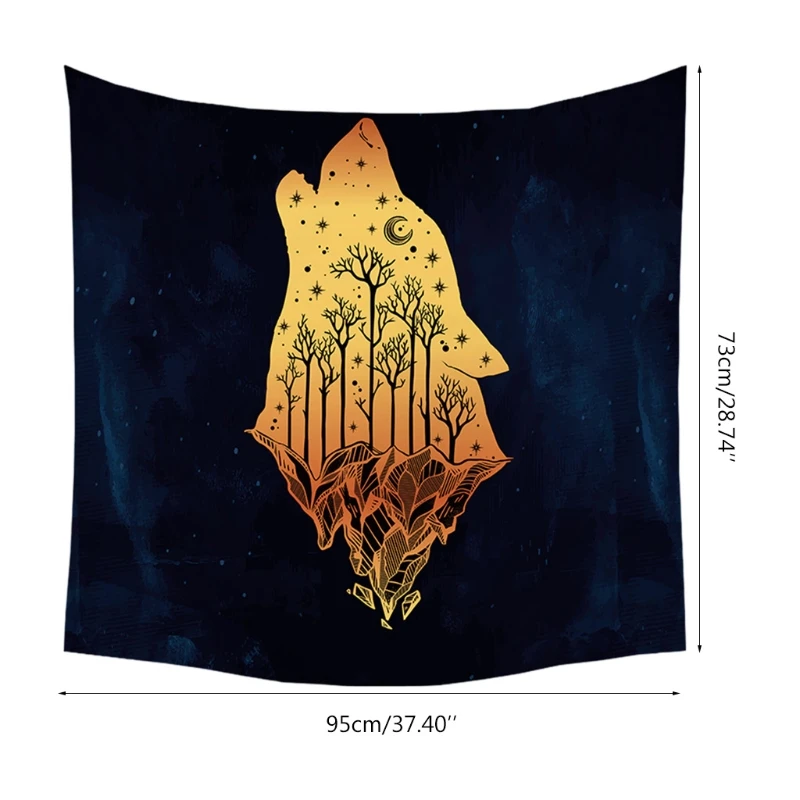 

Sun and Moon Psychedelic Wall Tarot Tapestry Altar Tarot Cloth Divination Accessories with Art Chakra Home Decorations