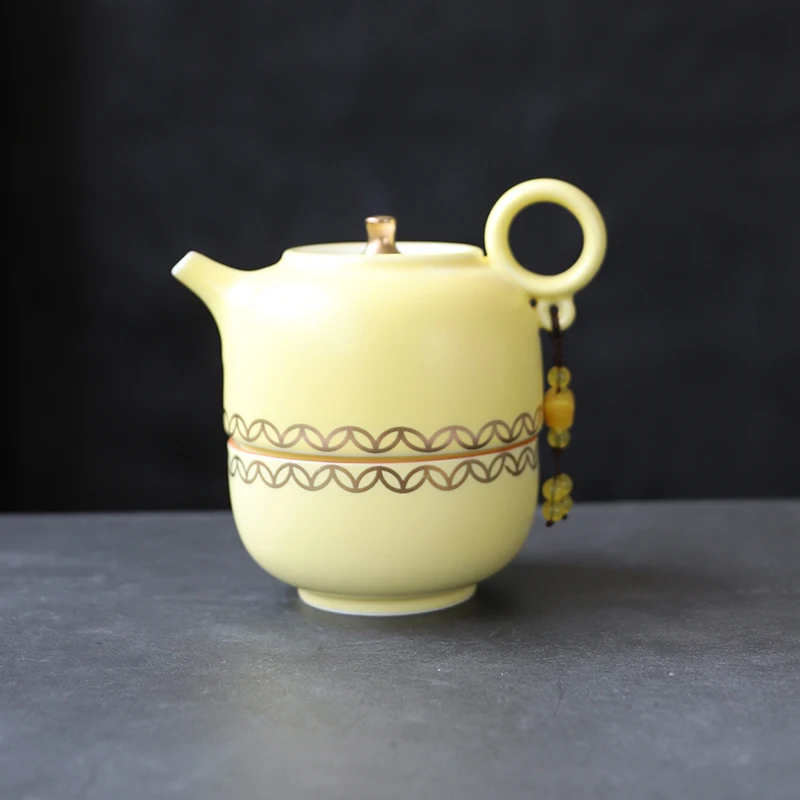 

LUWU CERAMIC TEAPOTS WITH 2 CUPS PORTABLE TRAVEL TEA SETS DRINKWARE
