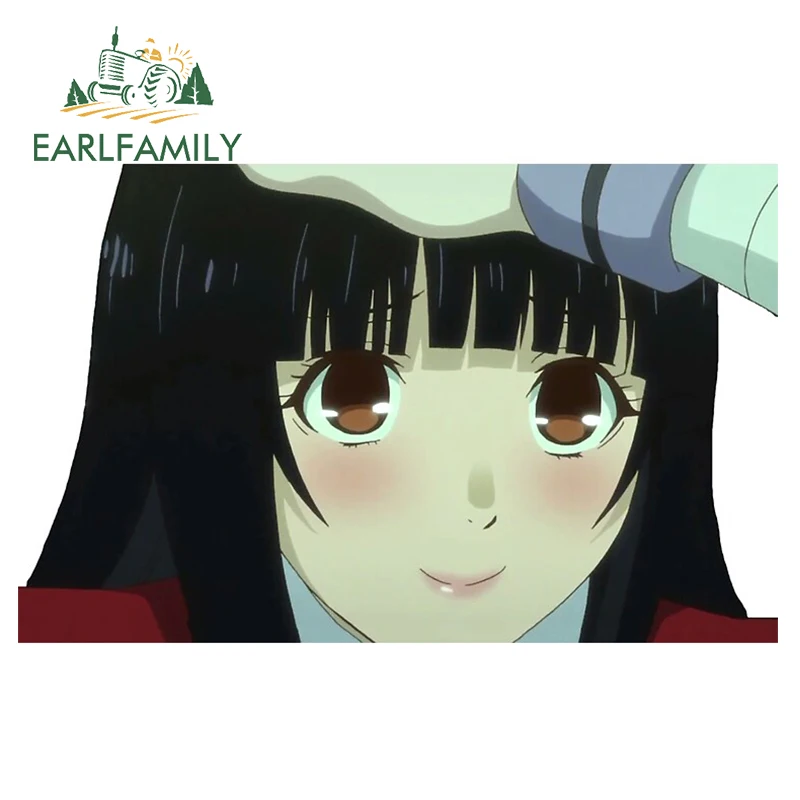

EARLFAMILY, 13 см x 8,5 см, для Kakegurui Yumeko Jabami, наклейки для ремонта автомобиля, водостойкая виниловая автомобильная пленка для JDM SUV RV