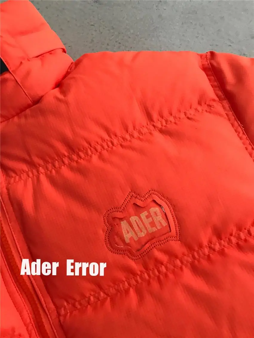

ADER ERROR Down Coats Jacket Men Women 1:1 Best Quality Zipper Thick Adererror Coat Safety Button Collar Inside Tag Label