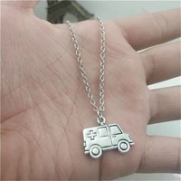 ambulance nurses simple charm creative chain necklace women pendants fashion jewelry accessory friend gifts necklace
