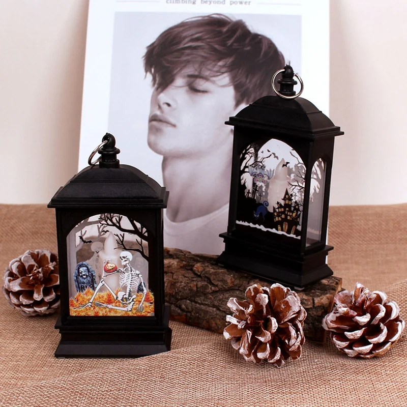 Светодиодный светильник для Хэллоуина фонарь реквизит украшения лампы и фонари