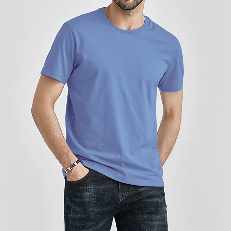 

2021 casual T-shirt men's pure cotton top