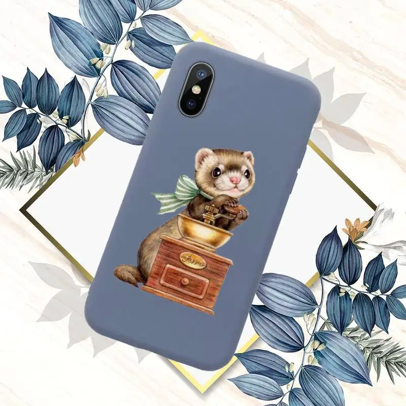 

Cartoon otter Cartoons Phone Case Candy Color for iPhone 11 12 mini pro XS MAX 8 7 6 6S Plus X SE 2020 XR