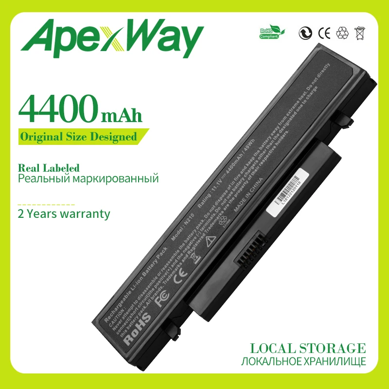 Аккумулятор Apexway для ноутбука Samsung N145 N210 N220 NB30 с функцией зарядки моделей и