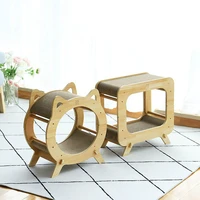 corrugated cat scratching board tv shape cat grinding claw toy cat bed cat nest cat climbing frame free catnip can be replaced