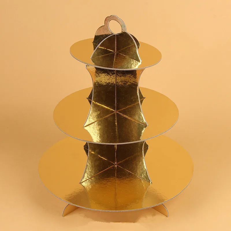 3 х слойные картонные бумажные подставки для кексов тарелки тортов поднос