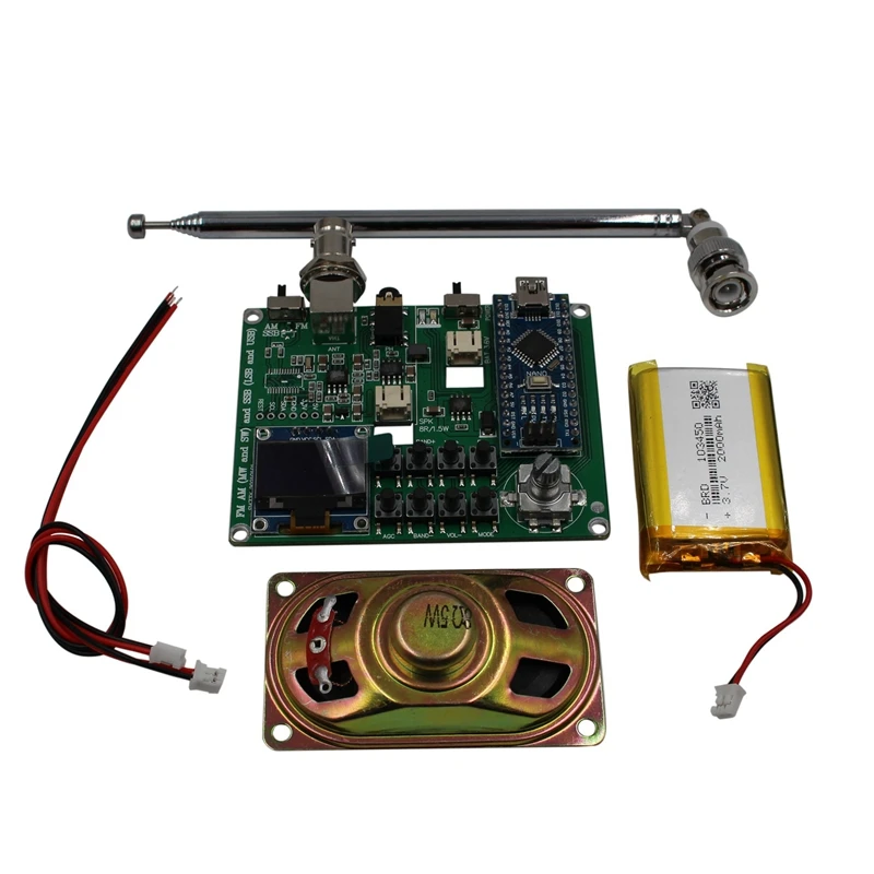 

Собранный все диапазоны радиоприемника SI4732 с поддержкой FM AM (MW & SW) SSB (LSB и USB) с литиевой батареей и антенной динамиком