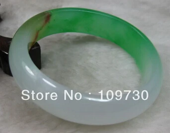 free shipping &gt&gt&gt&gt&gt909321 NATURE GREEN RED YELLOW WHITE &quot D&quot Shape Oval JADE JADEITE BRACELET BANGLE | Украшения и