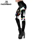 Женские Тренировочные леггинсы, милые брюки для фитнеса с мультяшным принтом, женские леггинсы