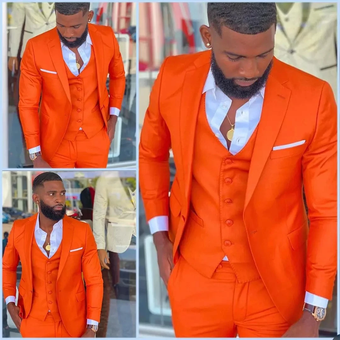 Peak Lapel Costume Homme Tuxedo Prom Wedding Groom Blazer Terno Masculino Slim Fit 3 Pcs