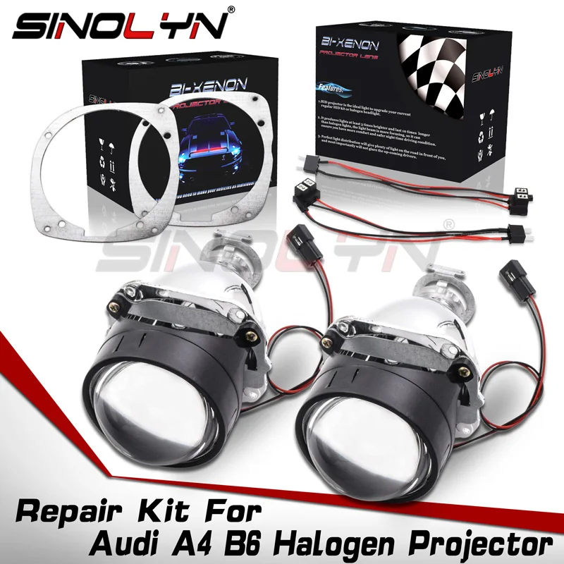 Bi-xenon HID Projektor Full Kit Für Audi A4 B6 8E 01-04 Halogen Xenon Scheinwerfer Linsen 2,5 WST 8,0 Objektiv Auto Zubehör Nachrüstung