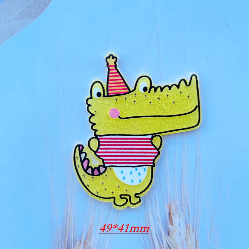 

8/16 New Cartoon Cute Animal Series Acrylic Flat DIY Crafts Mobile Phone Shell Decoration Accessories 039