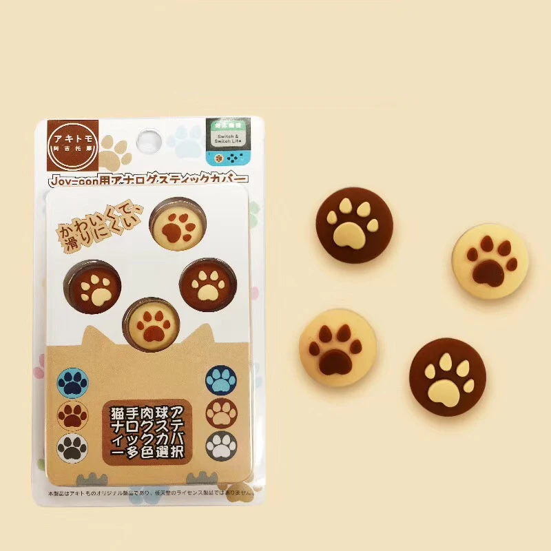 

40pcs Cat Paw for Switch Joysticks Caps Thumb Stick Grip Case For Nintend Switch Lite NS Joy-Con Controller Console Non-Slip