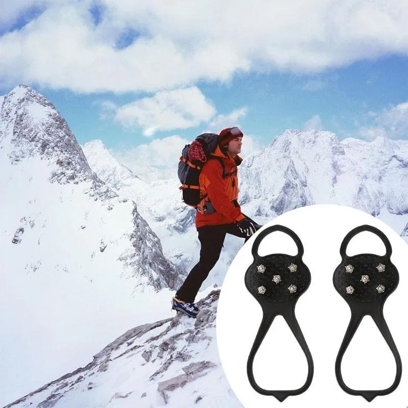 

Unisex Outdoor Non-slip Shoe Cover Universal Non-slip Gripper Spikes Crampons Ice Gripper Spike Grips Cleats Studs Climbing