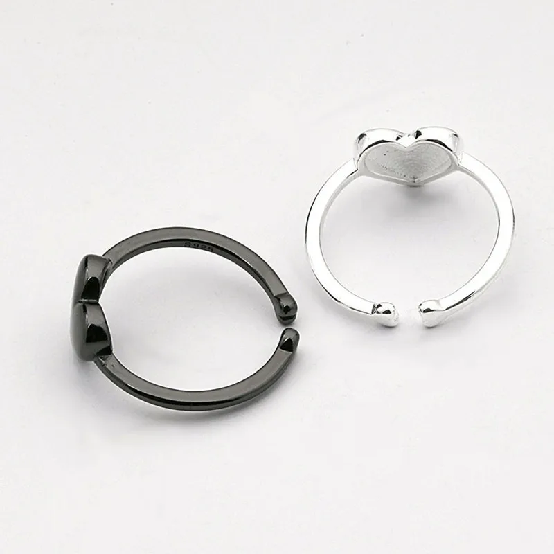 Высокое качество посеребренные кольца для женщин ювелирные изделия милое сердце