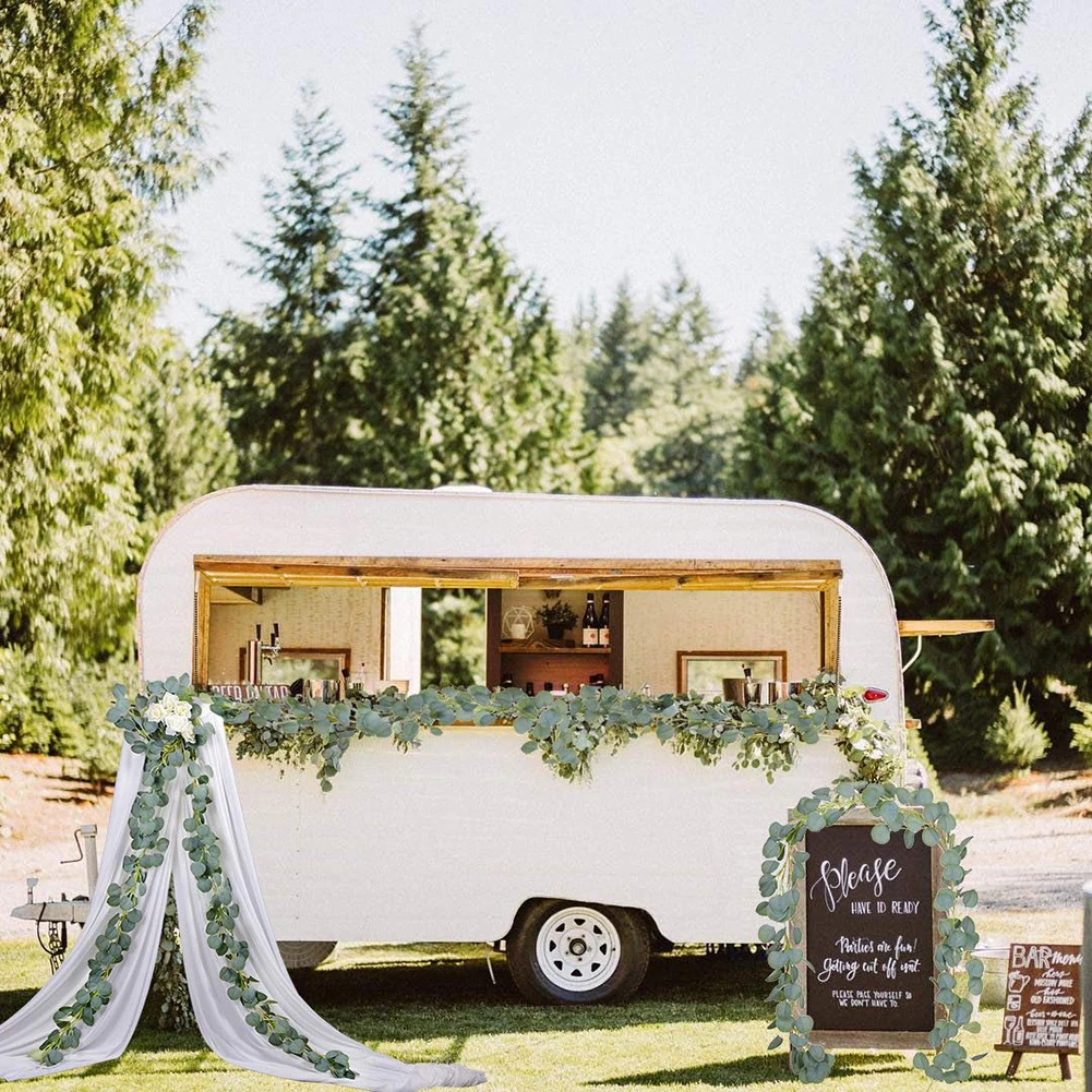 2 м искусственные зеленые эвкалиптовые лозы из ротанга растения Плющ венок